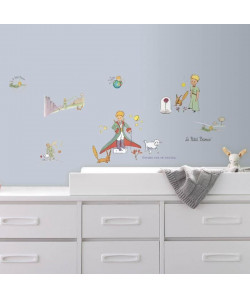 ROOMMATES Lot de 26 stickers LE PETIT PRINCE repositionnables 4 feuilles de 10,1cm x 44,1cm