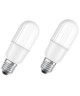 OSRAM Lot de 2 Ampoules LED E27 stick dépolie 7 W équivalent a 53 W blanc chaud