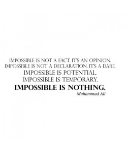 WALL IMPACT Sticker adhésif mural Impossible is nothing  120x40cm