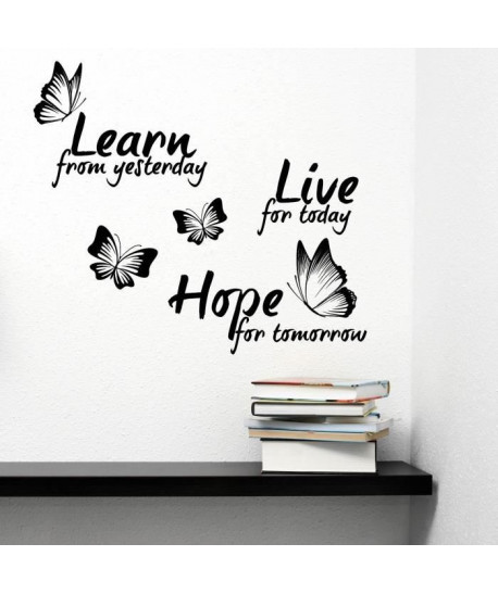 WALL IMPACT Sticker adhésif mural Learn live Hope   40x30cm