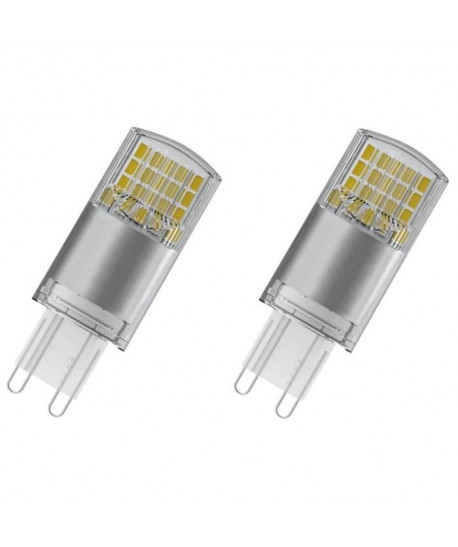 OSRAM Lot de 2 Ampoules capsule LED G9 dépolie 3,5 W équivalent a 32 W blanc chaud dimmable