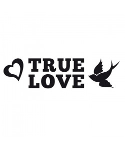 WALL IMPACT Sticker adhésif mural True Love  40 x 11 cm