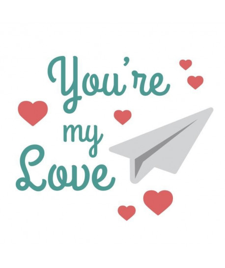 WALL IMPACT Sticker adhésif mural You Are My Love  40 x 34 cm