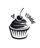 WALL IMPACT Sticker adhésif mural Cupcake  32x40cm