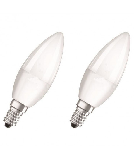 OSRAM Lot de 2 Ampoules LED Star  Duo Click Dim E14 flamme 5,5 W équivalent a 40 W blanc chaud