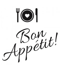 WALL IMPACT Sticker adhésif mural Bon appétit  41x40cm