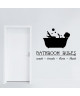 WALL IMPACT Sticker adhésif mural Bathroom rules  51x40cm