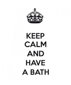 WALL IMPACT Sticker adhésif mural Keep calm and have a bath  40x100cm