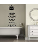 WALL IMPACT Sticker adhésif mural Keep calm bath  30x75cm