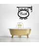 WALL IMPACT Sticker adhésif mural Bath sign  40x37cm