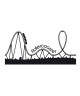 WALL IMPACT Sticker adhésif mural Rollercoaster  84 x 40 cm