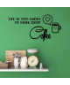 WALL IMPACT Sticker adhésif mural Coffee  81 x 40 cm