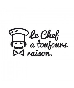 WALL IMPACT Sticker adhésif mural Le chef  63x30cm