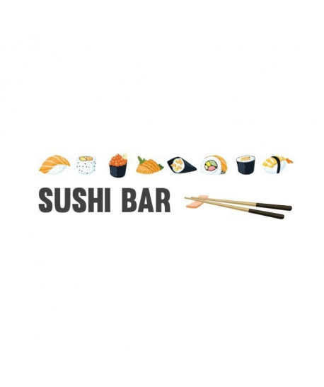 WALL IMPACT Sticker adhésif mural Sushi Bar  90 x 24 cm