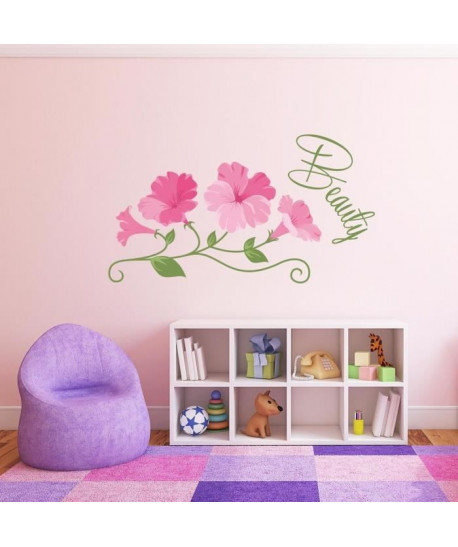 WALL IMPACT Sticker adhésif mural Flowers  71x40cm