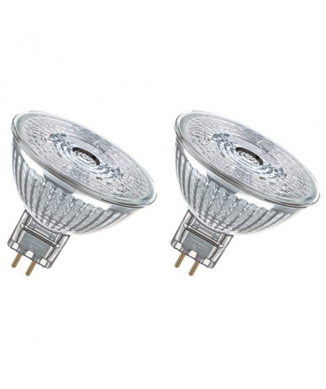 OSRAM Lot de 2 Ampoules spot LED MR16 GU5,3 4,6 W équivalent a 35 W blanc chaud