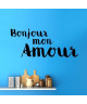 WALL IMPACT Sticker adhésif mural \"Bonjour mon Amourr\"  70x30cm