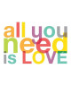 WALL IMPACT Sticker adhésif mural All you need is Love  80x52cm