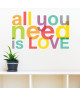 WALL IMPACT Sticker adhésif mural All you need is Love  80x52cm