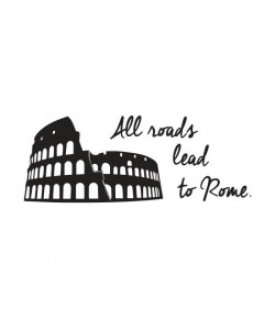 WALL IMPACT Sticker adhésif mural All road lead to Rome  104x40cm