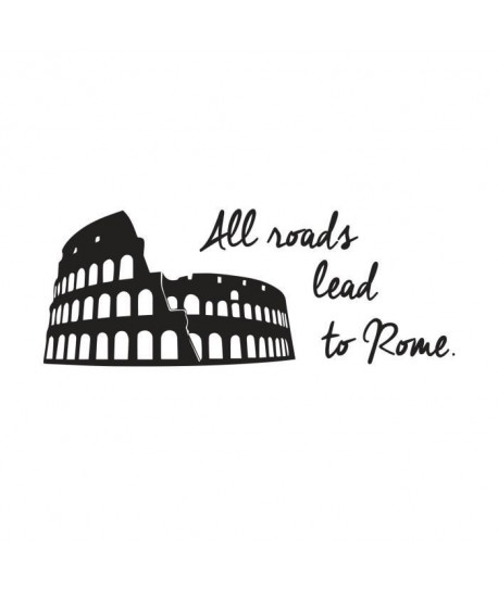 WALL IMPACT Sticker adhésif mural All road lead to Rome  104x40cm