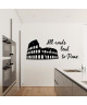 WALL IMPACT Sticker adhésif mural All road lead to Rome  104x40cm