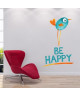 WALL IMPACT Sticker adhésif mural Be Happy  55x84cm