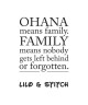 WALL IMPACT Sticker adhésif mural Ohana mean\'s family  40x58cm