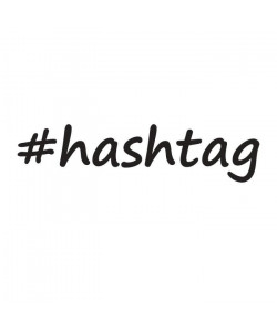 WALL IMPACT Sticker adhésif mural Hashtag  40 x 9 cm