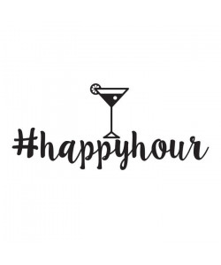 WALL IMPACT Sticker adhésif mural Happy Hour  40x17cm