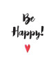 WALL IMPACT Sticker adhésif mural Be Happy  55x67cm