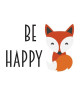 WALL IMPACT Sticker adhésif mural Be Happy  57 x 40 Cm