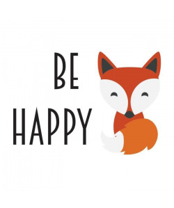 WALL IMPACT Sticker adhésif mural Be Happy  57 x 40 Cm