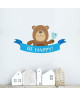 WALL IMPACT Sticker adhésif mural Be Happy  57 x 30 cm