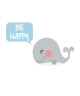 WALL IMPACT Sticker adhésif mural Be Happy  62 x 40 cm