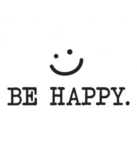 WALL IMPACT Sticker adhésif mural Be Happy  65x30cm