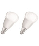 NEOLUX Lot de 2 Ampoules LED E14 sphérique dépolie 5,3 W équivalent a 40 W blanc chaud