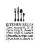 WALL IMPACT Sticker adhésif mural Kitchen Rules  65 x 77 cm