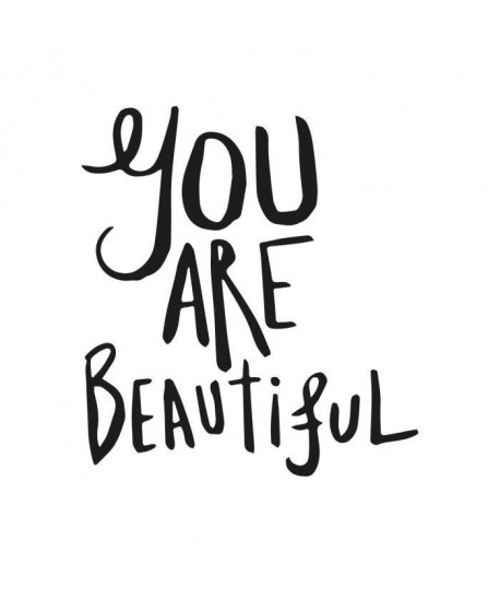 WALL IMPACT Sticker adhésif mural You Are Beautiful  55 x 60 cm