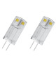 OSRAM Lot de 2 Ampoules capsule LED G4 claire 0,9 W équivalent a 10 W blanc chaud