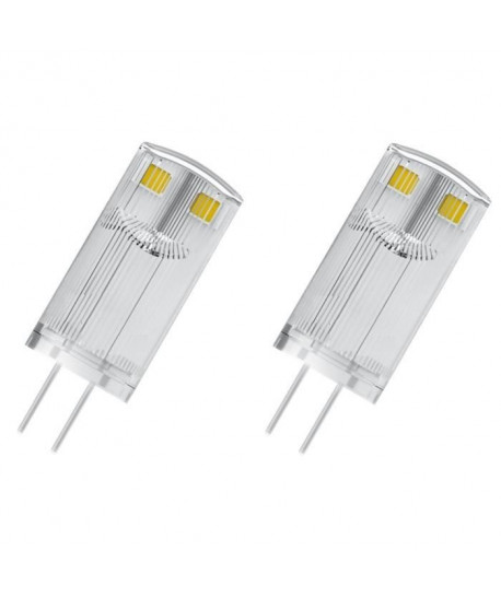 OSRAM Lot de 2 Ampoules capsule LED G4 claire 0,9 W équivalent a 10 W blanc chaud