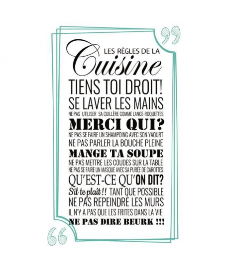 WALL IMPACT Sticker adhésif mural La Cuisine  45 x 75 cm