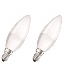 NEOLUX Lot de 2 Ampoules LED E14 flamme dépolies 5 W équivalent a 40 W blanc froid