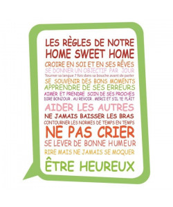 WALL IMPACT Sticker adhésif mural Regle Home Sweet Home  30 x 38 Cm