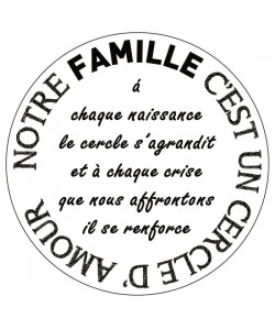 WALL IMPACT Sticker adhésif mural Notre Famille  50 x 50 cm