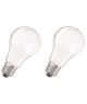 NEOLUX Lot de 2 Ampoules LED E27 standard dépolies 11,5 W équivalent a 75 W blanc chaud