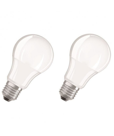 NEOLUX Lot de 2 Ampoules LED E27 standard dépolies 11,5 W équivalent a 75 W blanc chaud