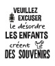 WALL IMPACT Sticker adhésif mural Excusez le désordre  30x32cm