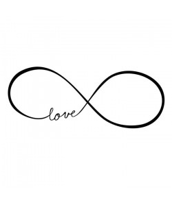 WALL IMPACT Sticker adhésif mural Love Infinity  70x28cm