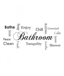 WALL IMPACT Sticker adhésif mural \"Bathroom\"  45x25cm